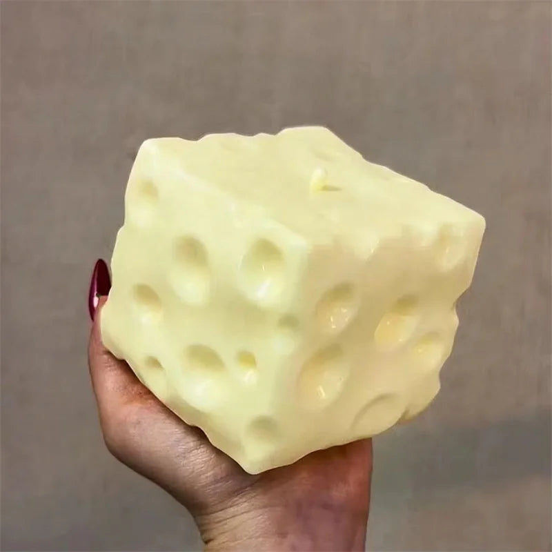 Jumbo Cheese Cube Squishy Stress Ball